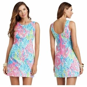 Lilly Pulitzer Delia Shift Dress Let’s Cha Cha Size 8